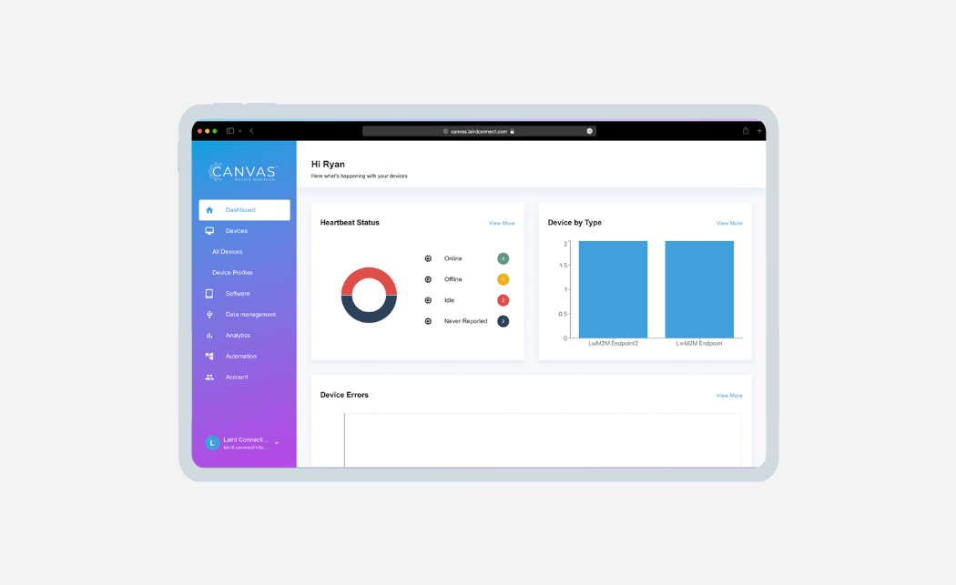 EdgeIQ Partners with Laird Connectivity to Bring Device Management Capabilities to Their Portfolio of IoT Devices with Canvas™ Device Manager